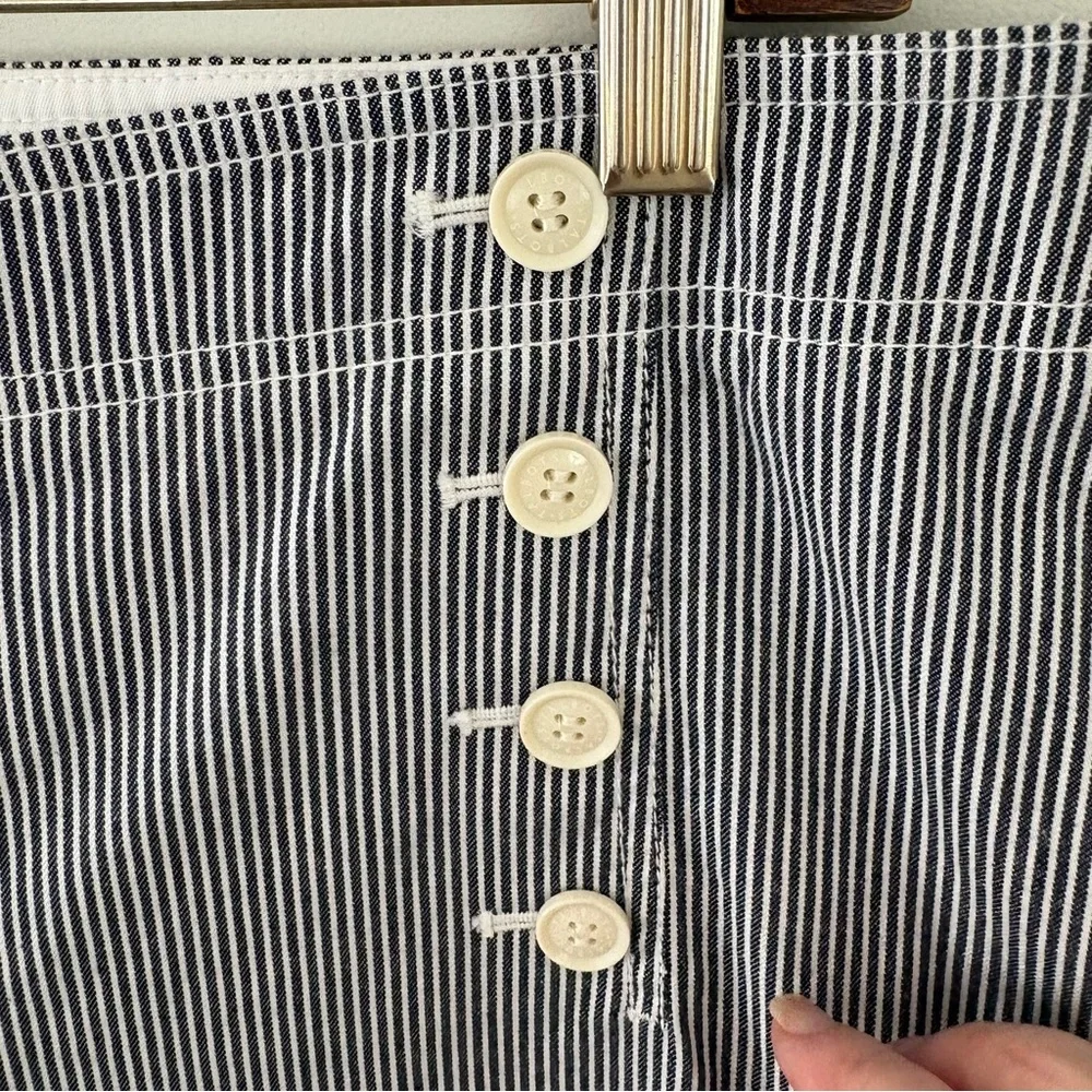 Talbots High Waist Blue White Stripe Deck Pants. Size 14. - Picture 6 of 14